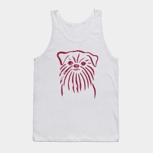 Brussels Griffon (Pink and Burgundy) Tank Top